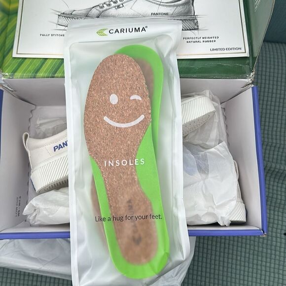 CARIUMA OCA RARE Low Pantone off white canvas very peri sneaker show purple 6.5 - Picture 7 of 7